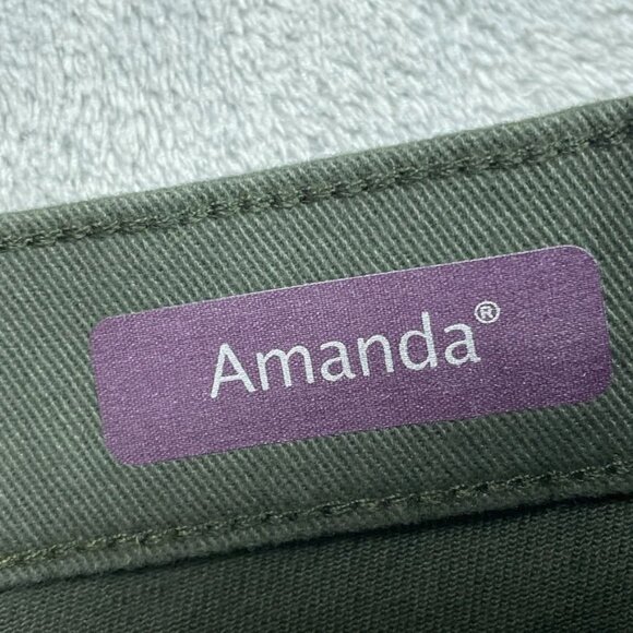 Gloria Vanderbilt Amanda Womens High-Rise Tapered Leg Pants Size 14 Green a1595 - Picture 2 of 5